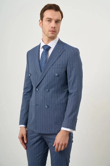 Morven Men's Double Breasted Slim Fit Suit