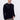 Man wearing a black long sleeve crew neck sweater and beige pants against white background