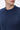 Men's basic navy blue crew neck sweater, relaxed fit, close-up view.