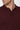 Men's burgundy classic fit polo shirt with button collar, close-up front view