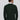 Back view of man wearing a dark green long sleeve V-neck sweater with white shirt