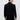 Man wearing black long sleeve knit sweater with relaxed fit, shown from the back