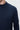 Men's navy blue mock neck sweater with relaxed fit and long sleeves