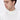Man wearing a white relaxed fit mock neck sweater, close-up, minimal background