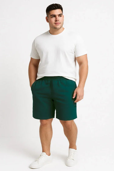 Relaxed Fit Drawstring Pocket Detail Plus Size Shorts