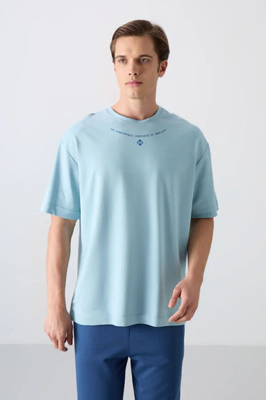 TOMMYLIFE Men's Graphic Print Oversize Fit Premium Cotton T-Shirt