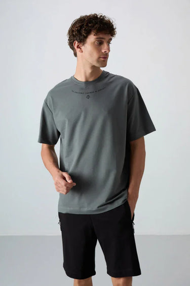 TOMMYLIFE Men's Graphic Print Oversize Fit Premium Cotton T-Shirt