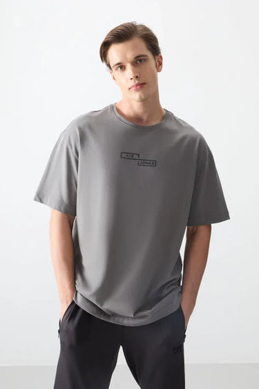 TOMMYLIFE Men's Oversize Fit Printed Premium Soft Cotton T-Shirt