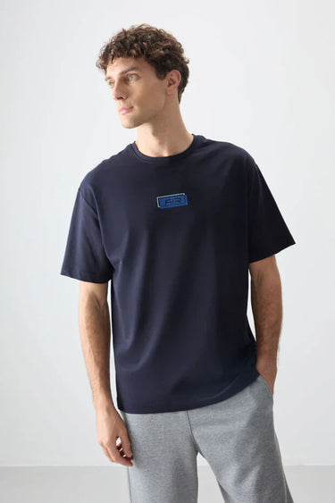 TOMMYLIFE Men's Oversize Fit Graphic Print Soft Cotton T-Shirt