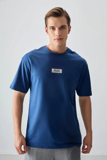 TOMMYLIFE Men's Oversize Fit Graphic Print Soft Cotton T-Shirt