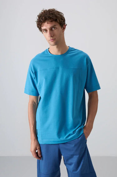TOMMYLIFE Men's Soft Textured Cotton Basic T-Shirt