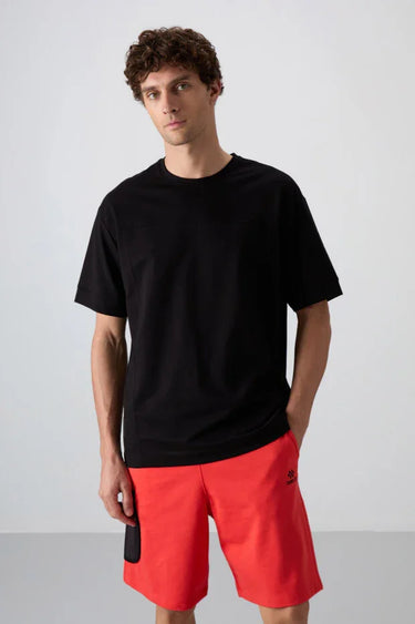 TOMMYLIFE Men's Soft Textured Cotton Basic T-Shirt