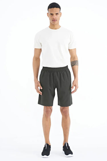 Men's Casual Shorts with Side Pocket & Elastic Waist