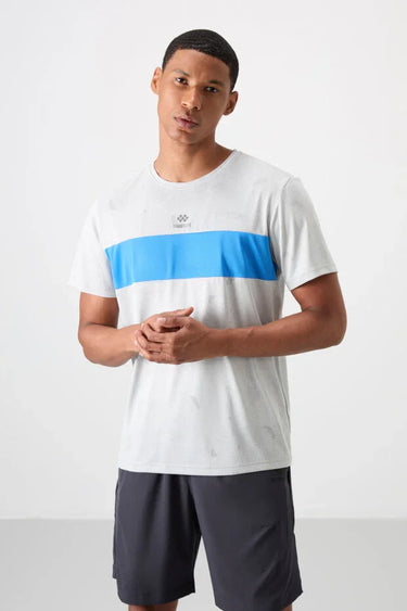 TOMMYLIFE Men's Lightweight Jacquard Performance Training T-Shirt