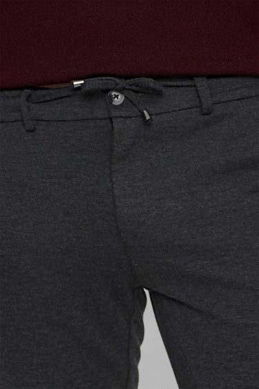 Morven Men's Anthracite Miami Knitted Slim Fit Slim Cut Elastic Waist and Sports Trousers