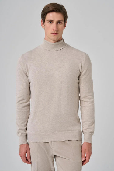 Morven Men's Basic Turtleneck Dynamic Fit Relaxed Cut Knitwear