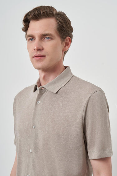 Men’s Morven Modern Apache-Collar Casual Shirt