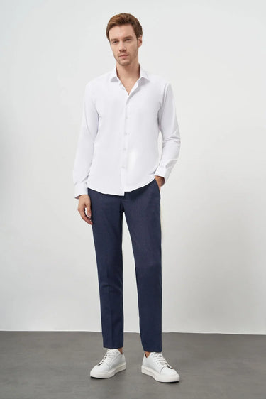 Morven Men's Basic Slim Fit Italian Collar Shirt