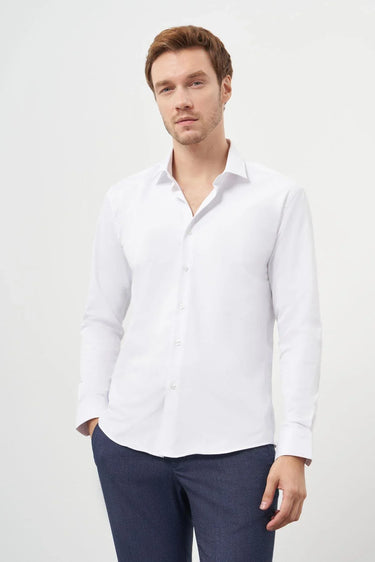 Morven Men's Basic Slim Fit Italian Collar Shirt