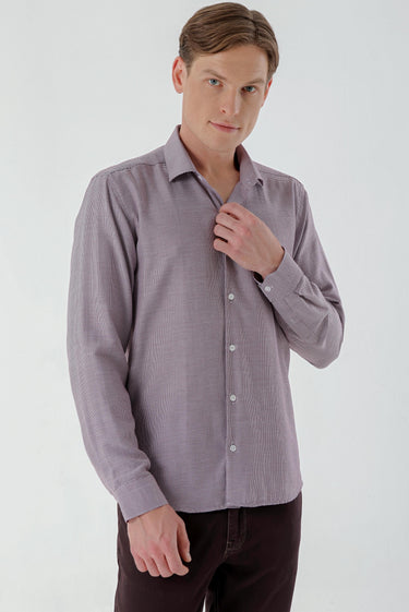 Morven Men's Trendy Printed Italian Collar Slim Fit Shirt
