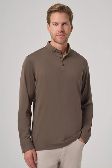 Morven Men's Trend Polo Collar Rayon Sweatshirt