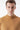 Man wearing camel basic half turtleneck sweater against white background