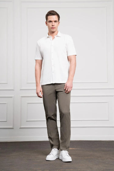 Morven Men’s Stylish Short-Sleeve Apache Collar Shirt