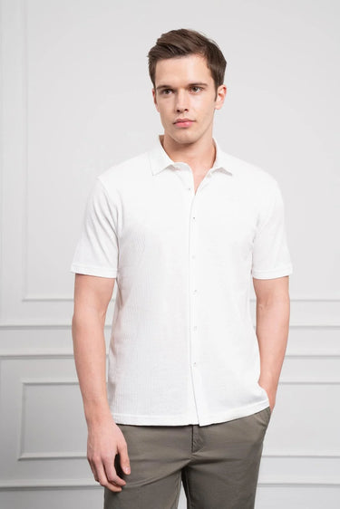 Morven Men’s Stylish Short-Sleeve Apache Collar Shirt