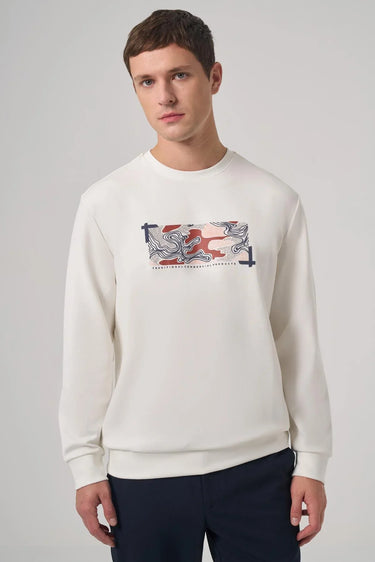 Morven Men's Trend Printed Crew Neck Sweatshirt