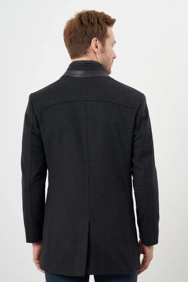 Morven Men's Grey Cashmere Mandarin Coat