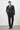 Morven Men's Smoke Grey Dynamic Fit Mono Collar Suit