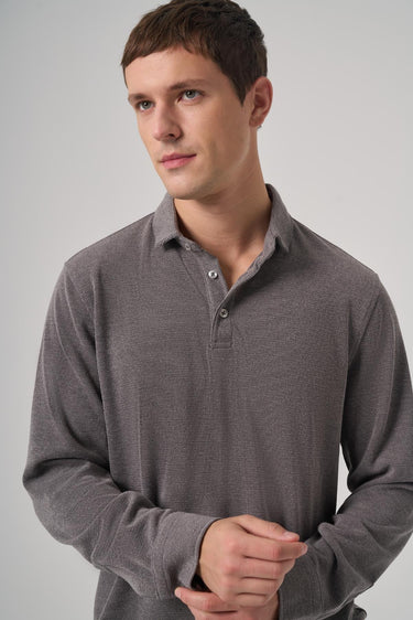 Morven Men's Trend Buttoned Polo Neck Sweatshirt