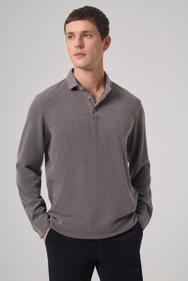 Morven Men's Trend Buttoned Polo Neck Sweatshirt