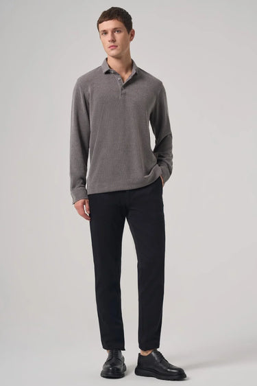 Morven Men's Trend Buttoned Polo Neck Sweatshirt