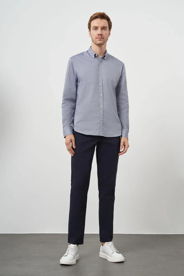 Morven Grey Cotton Trendy Dynamic Fit Shirt
