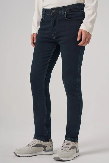 Morven Men's Navy Blue Denim 5-Pocket Slim Fit Jeans