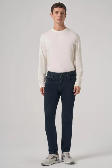 Morven Men's Navy Blue Denim 5-Pocket Slim Fit Jeans