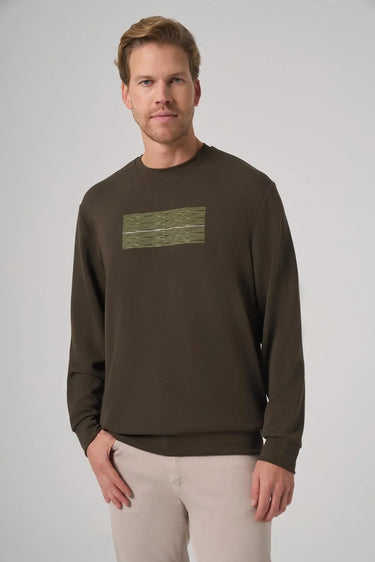 Morven Men's Trend Printed Crew Neck Sweatshirt