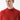 Man wearing a plain red half turtleneck sweater, closeup on upper body