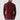 Man wearing a dark burgundy long sleeve sweater and grey plaid trousers, back view