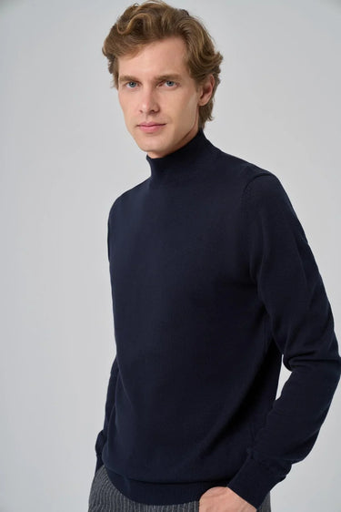 Morven Men's Basic Half Turtleneck Fit Relaxed Cut Knitwear