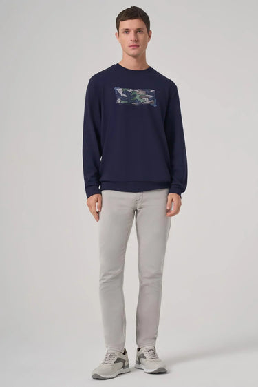 Morven Men's Trend Printed Crew Neck Sweatshirt
