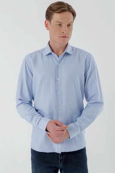 Morven Men's Trendy Printed Italian Collar Slim Fit Shirt