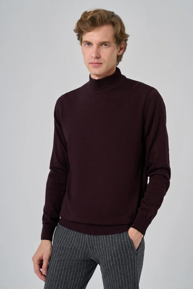 Morven Men's Basic Half Turtleneck Fit Relaxed Cut Knitwear