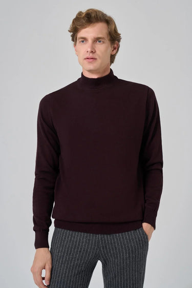 Morven Men's Basic Half Turtleneck Fit Relaxed Cut Knitwear