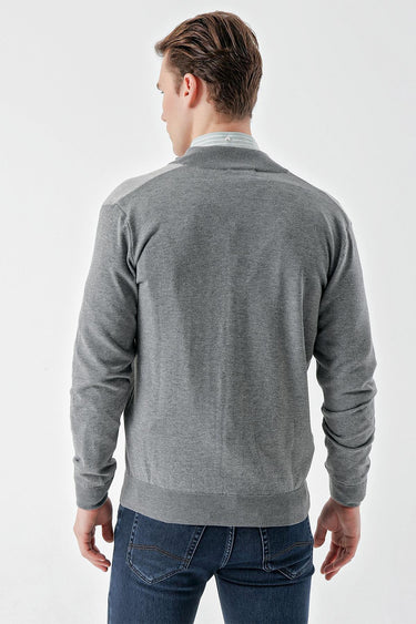 Morven Men's Medium Trendy Eyelet Buttoned Knitwear Cardigan