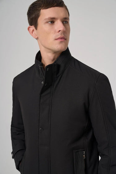 Morven Men's Black Dynamic Fit Relaxed Cut Jacket