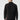 Man wearing black basic half turtleneck sweater, back view, with light grey jeans