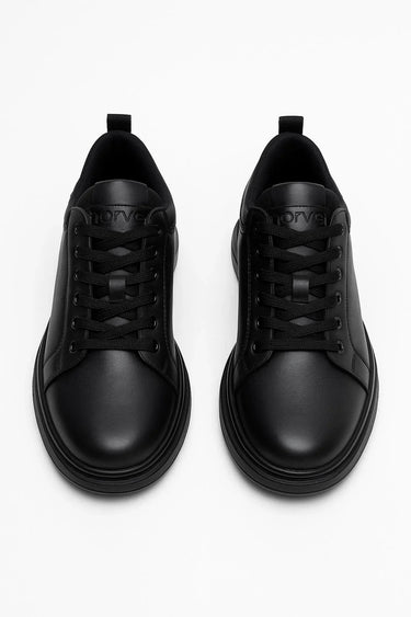 Morven Men's Black Seasonal Casual Leather Shoes