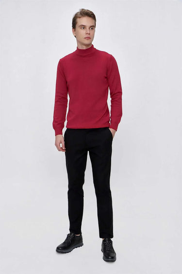 Morven Men's Black Precis Cotton Side Pocket Slim Fit Trousers